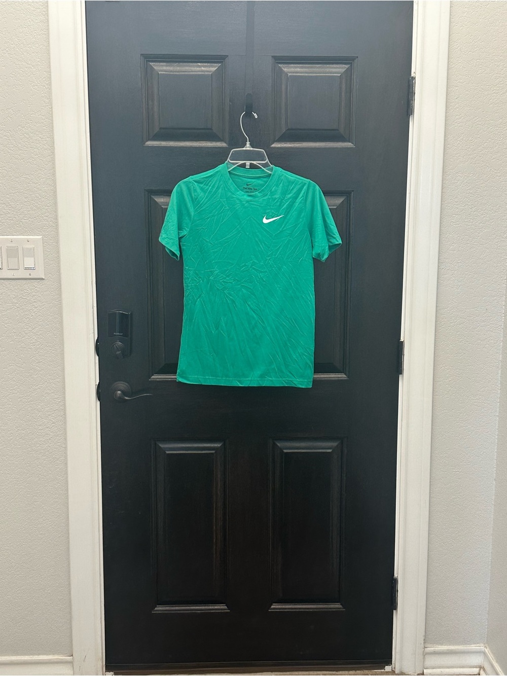 Nike Green Short Sleeve Dri-FIT Tee with White Swoosh “The Nike Tee” Large